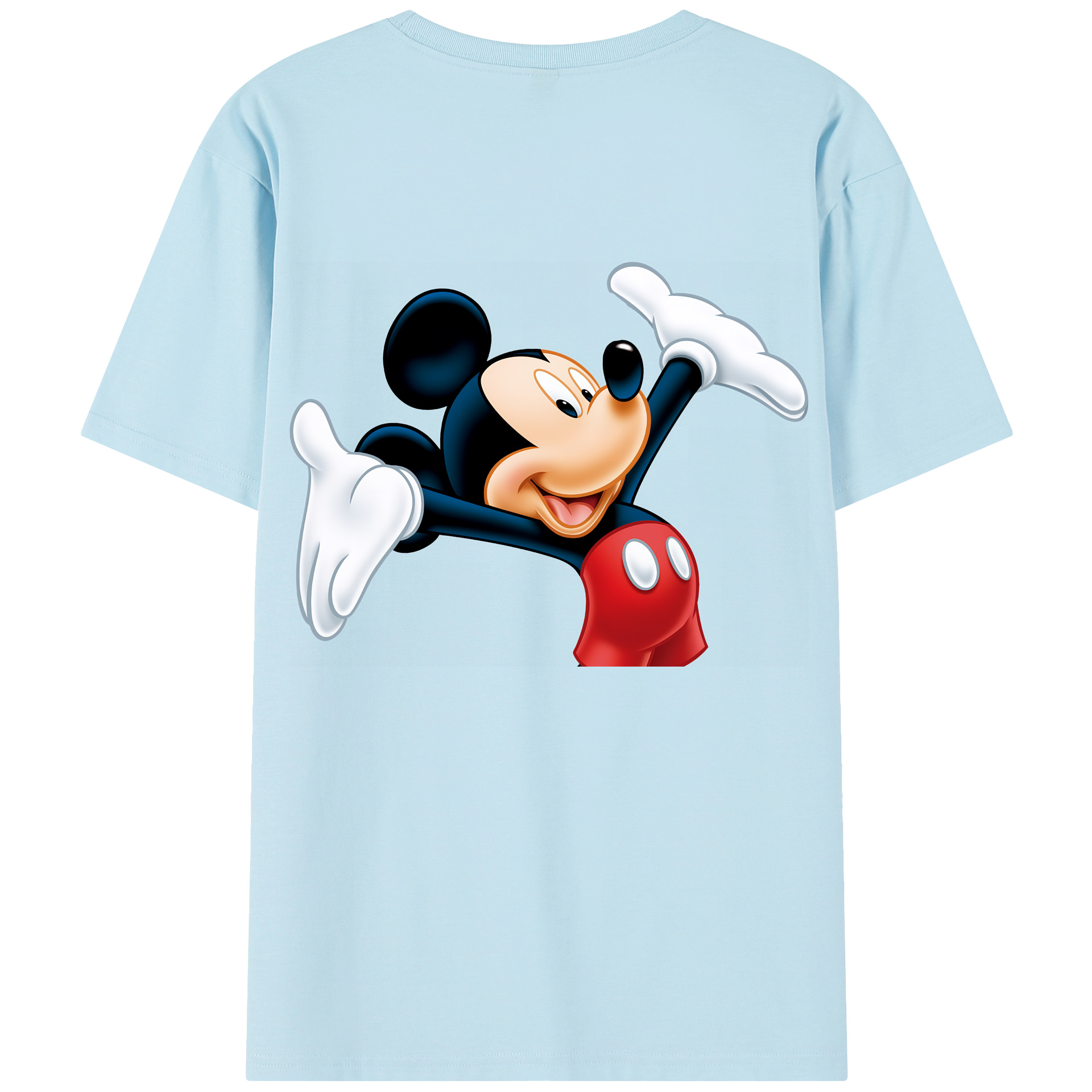 （画像用） ミッキーマウス Mickey Mouse 綿100％半袖Tシャツ（背面プリント）